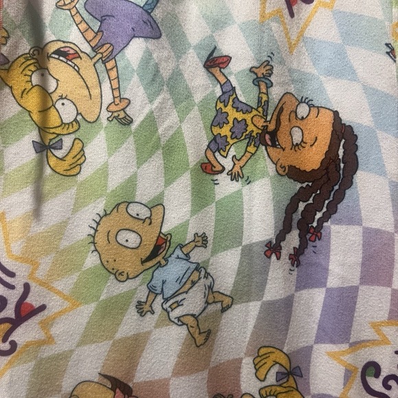 Nickelodeon Pajama Pants Women's Sz XL (16/18) Multicolor Check Rugrats - Picture 4 of 8